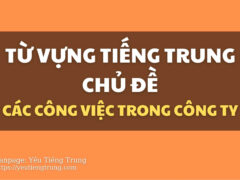 Từ vựng các công việc trong công ty bằng tiếng Trung - Riba.vn