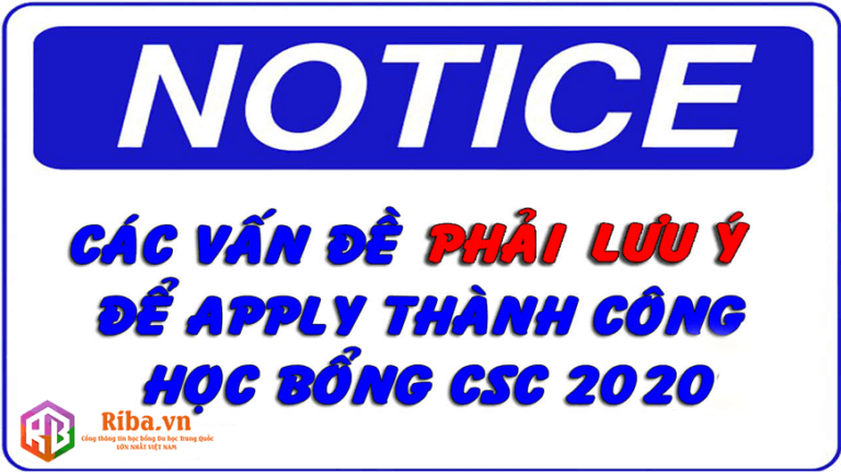 Các vấn đề PHẢI lưu ý khi Apply học bổng CSC - Riba.vn