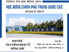 ĐẠI HỌC TÀI CHÍNH KINH TẾ ĐÔNG BẮC TUYỂN SINH 2024 HỌC BỔNG CHÍNH PHỦ TRUNG QUỐC HỆ THẠC SĨ & TIẾN SĨ