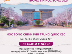 THÔNG TIN TUYỂN SINH 2024 ĐẠI HỌC SƯ PHẠM QUẢNG TÂY HỌC BỔNG CSC HỆ THẠC SĨ & TIẾN SĨ