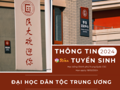 THÔNG TIN TUYỂN SINH 2024 – ĐẠI HỌC DÂN TỘC TRUNG ƯƠNG