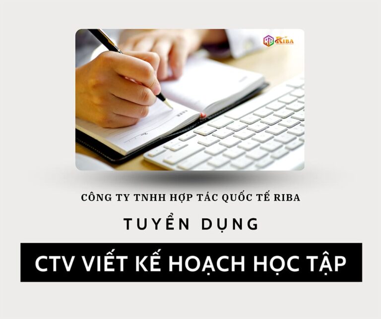 Thông báo tuyển dụng CTV Viết Kế hoạch học tập