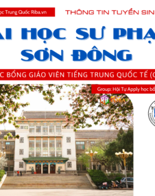 Thông tin tuyển sinh 2024 Đại học Sư phạm Sơn Đông - Học bổng Giáo viên tiếng Trung Quốc tế (CIS)