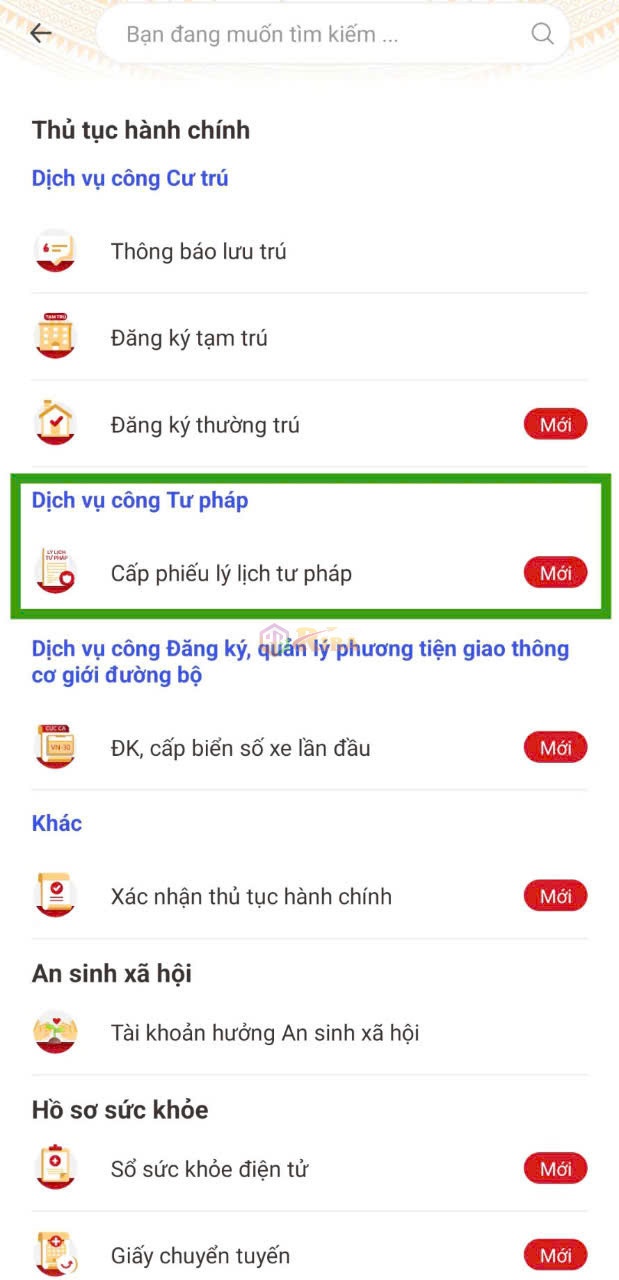 HƯỚNG DẪN LÀM LÝ LỊCH TƯ PHÁP ONLINE TRÊN ỨNG DỤNG VNeID - Riba.vn