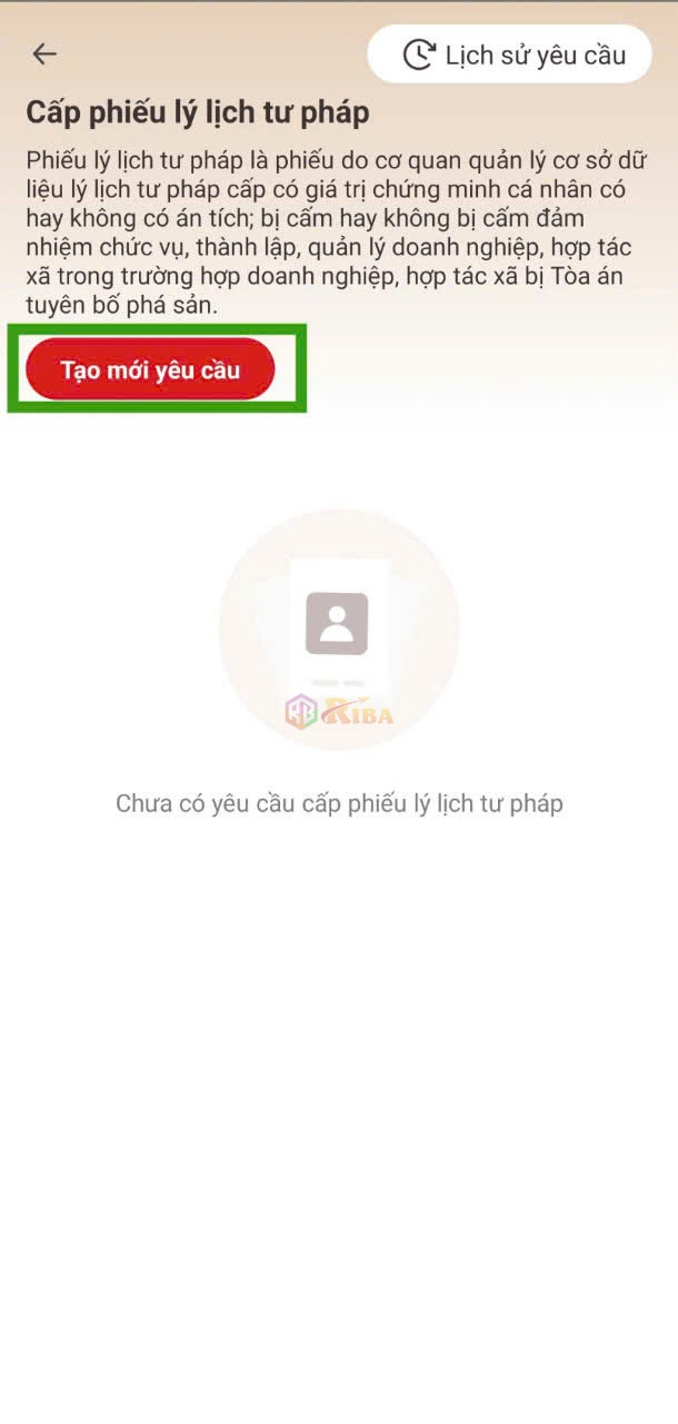 HƯỚNG DẪN LÀM LÝ LỊCH TƯ PHÁP ONLINE TRÊN ỨNG DỤNG VNeID - Riba.vn