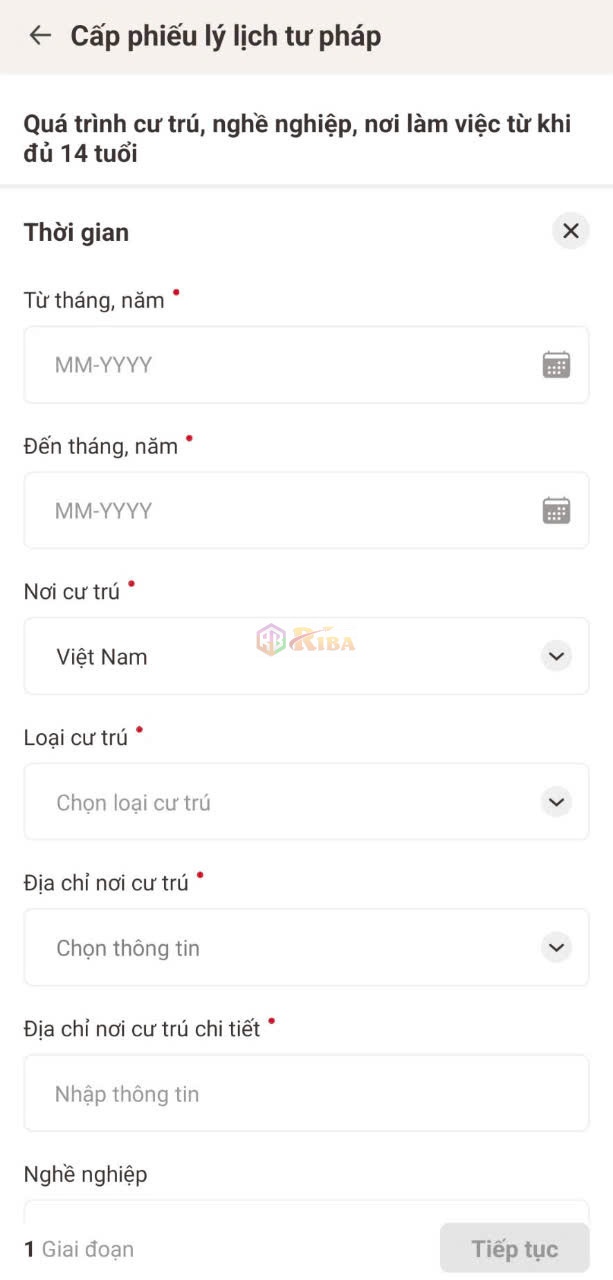 HƯỚNG DẪN LÀM LÝ LỊCH TƯ PHÁP ONLINE TRÊN ỨNG DỤNG VNeID - Riba.vn