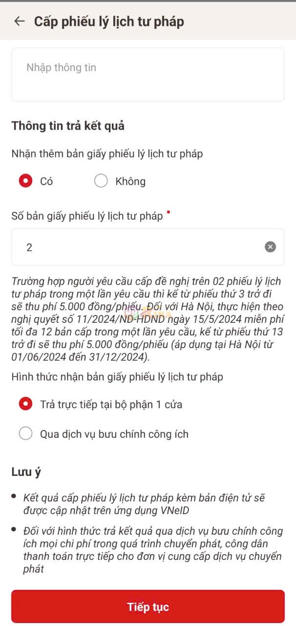 HƯỚNG DẪN LÀM LÝ LỊCH TƯ PHÁP ONLINE TRÊN ỨNG DỤNG VNeID - Riba.vn