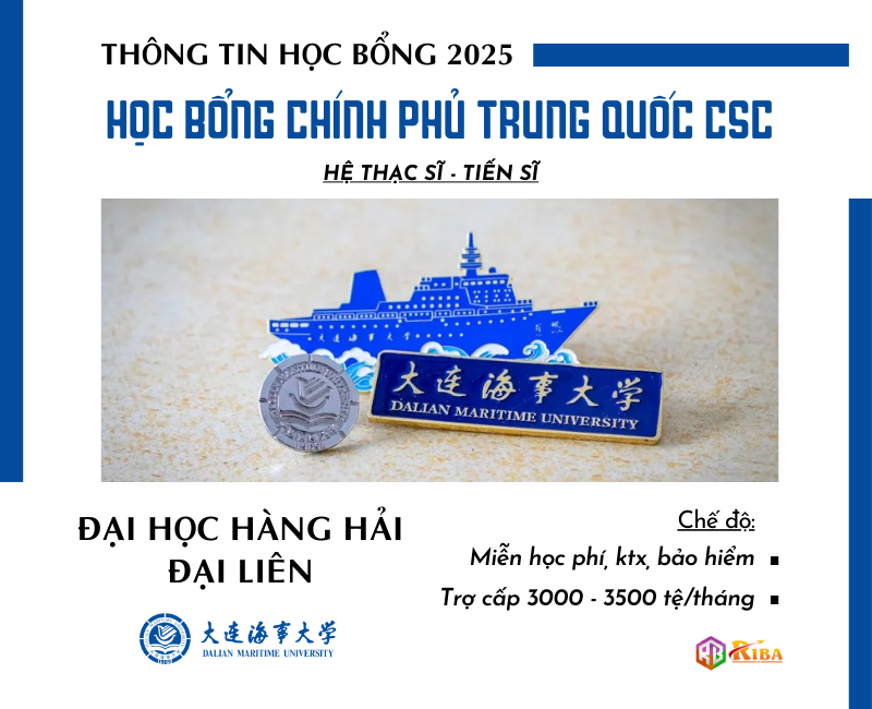 Đại học Hàng hải Đại Liên tuyển sinh Học bổng Chính phủ Trung Quốc hệ Thạc sĩ và Tiến sĩ 2025