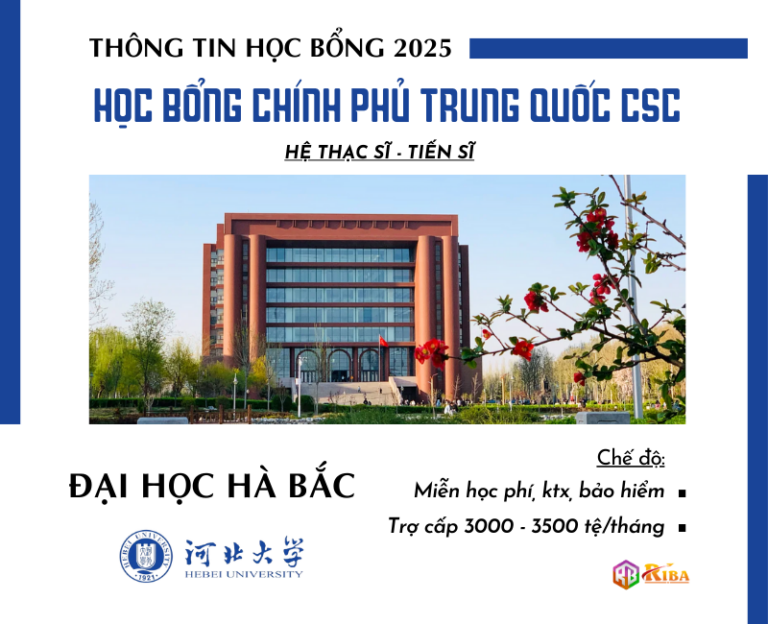 Đại học Hà Bắc tuyển sinh 2025 học bổng CSC hệ Thạc sĩ & Tiến sĩ