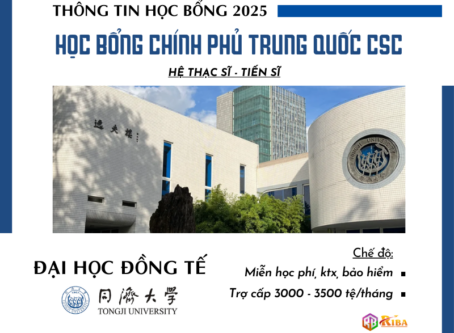 THÔNG TIN TUYỂN SINH 2025 HỌC BỔNG CSC HỆ THẠC SĨ & THẠC SĨ ĐẠI HỌC ĐỒNG TẾ