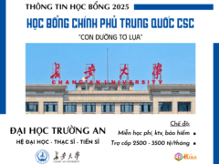 Thông tin tuyển sinh 2025 Học bổng Chính phủ Trung Quốc CSC "Con đường tơ lụa" Đại học Trường An - Riba.vn