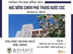 Đại học Ngoại ngữ Bắc Kinh tuyển sinh 2025 học bổng CSC hệ Thạc sĩ & Tiến sĩ