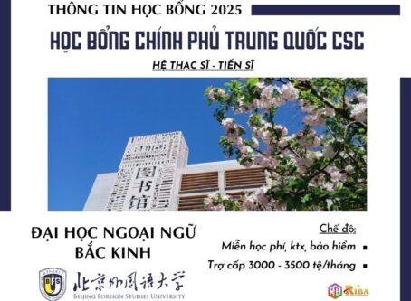 Đại học Ngoại ngữ Bắc Kinh tuyển sinh 2025 học bổng CSC hệ Thạc sĩ & Tiến sĩ