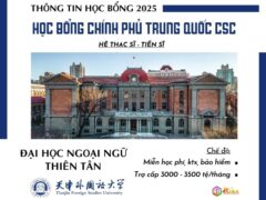 Đại học Ngoại ngữ Thiên Tân tuyển sinh 2025 học bổng CSC hệ Thạc sĩ & Tiến sĩ