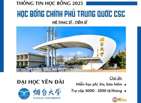 Đại học Yên Đài tuyển sinh 2025 học bổng CSC hệ Thạc sĩ & Tiến sĩ