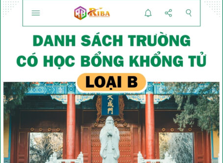 Danh sách trường có học bổng Khổng Tử loại B 2025