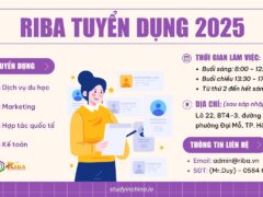 Riba thông báo tuyển dụng